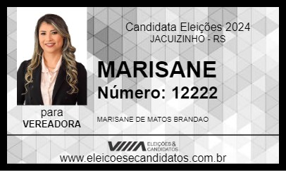 Candidato MARISANE 2024 - JACUIZINHO - Eleições