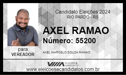 Candidato AXEL RAMAO 2024 - RIO PARDO - Eleições