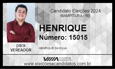 Candidato HENRIQUE 2024 - MAMPITUBA - Eleições