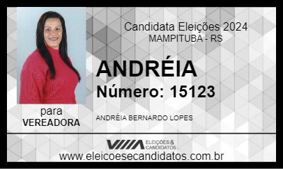 Candidato ANDRÉIA 2024 - MAMPITUBA - Eleições