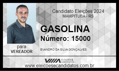 Candidato GASOLINA 2024 - MAMPITUBA - Eleições