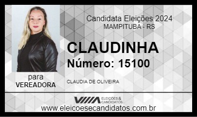 Candidato CLAUDINHA 2024 - MAMPITUBA - Eleições