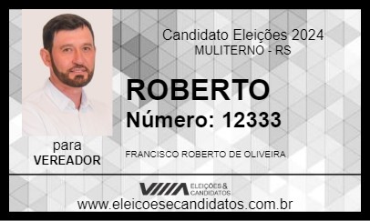 Candidato ROBERTO 2024 - MULITERNO - Eleições