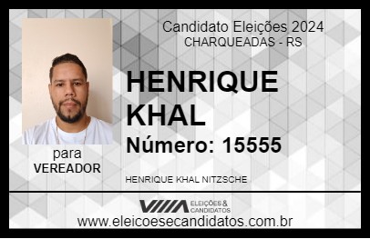 Candidato HENRIQUE KHAL 2024 - CHARQUEADAS - Eleições