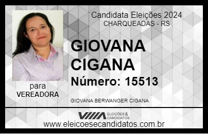 Candidato GIOVANA CIGANA 2024 - CHARQUEADAS - Eleições