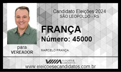 Candidato FRANÇA 2024 - SÃO LEOPOLDO - Eleições