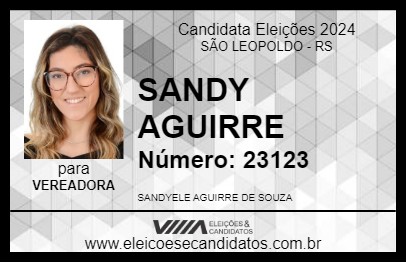 Candidato SANDY AGUIRRE 2024 - SÃO LEOPOLDO - Eleições