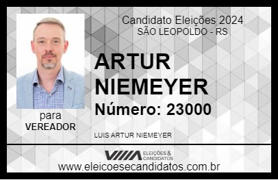 Candidato ARTUR NIEMEYER 2024 - SÃO LEOPOLDO - Eleições