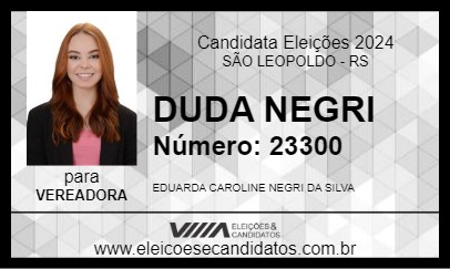 Candidato DUDA NEGRI 2024 - SÃO LEOPOLDO - Eleições