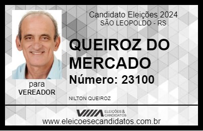 Candidato QUEIROZ DO MERCADO 2024 - SÃO LEOPOLDO - Eleições