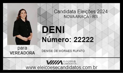 Candidato DENI 2024 - NOVA ARAÇÁ - Eleições