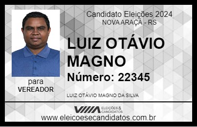 Candidato LUIZ OTÁVIO MAGNO 2024 - NOVA ARAÇÁ - Eleições