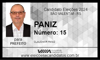 Candidato PANIZ 2024 - SÃO VALENTIM - Eleições