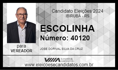 Candidato ESCOLINHA 2024 - IBIRUBÁ - Eleições