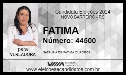 Candidato FATIMA 2024 - NOVO BARREIRO - Eleições