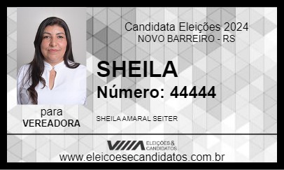 Candidato SHEILA 2024 - NOVO BARREIRO - Eleições