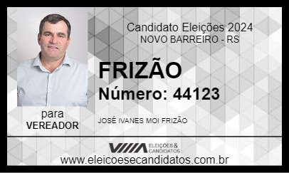 Candidato FRIZÃO 2024 - NOVO BARREIRO - Eleições