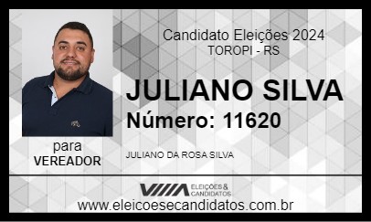 Candidato JULIANO SILVA 2024 - TOROPI - Eleições