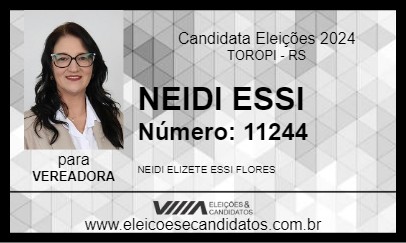 Candidato NEIDI ESSI 2024 - TOROPI - Eleições