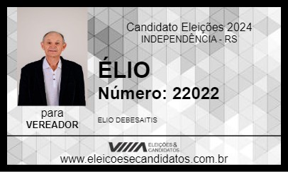 Candidato ÉLIO 2024 - INDEPENDÊNCIA - Eleições