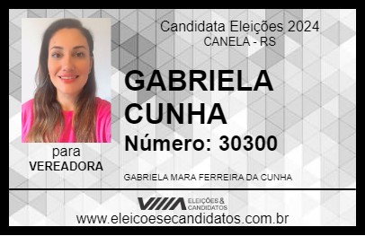 Candidato GABRIELA CUNHA 2024 - CANELA - Eleições