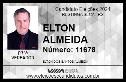 Candidato ELTON ALMEIDA 2024 - RESTINGA SÊCA - Eleições