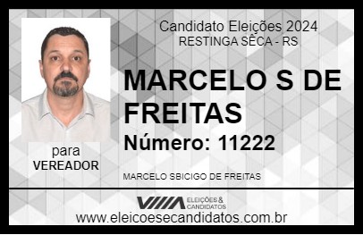 Candidato MARCELO S DE FREITAS 2024 - RESTINGA SÊCA - Eleições