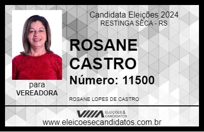 Candidato ROSANE CASTRO 2024 - RESTINGA SÊCA - Eleições