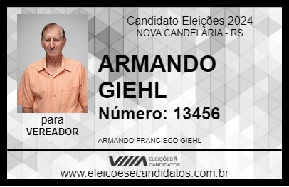 Candidato ARMANDO GIEHL 2024 - NOVA CANDELÁRIA - Eleições