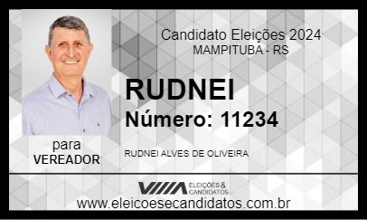 Candidato RUDNEI 2024 - MAMPITUBA - Eleições