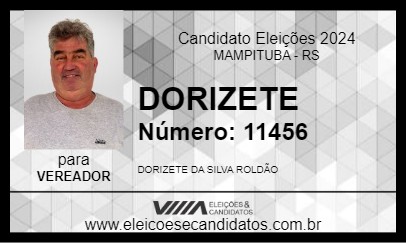 Candidato DORIZETE 2024 - MAMPITUBA - Eleições