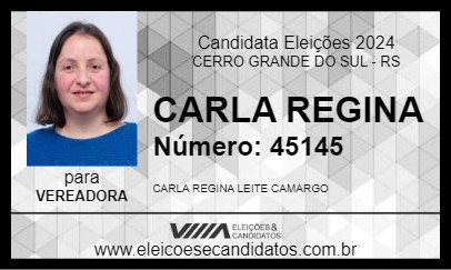 Candidato CARLA REGINA 2024 - CERRO GRANDE DO SUL - Eleições