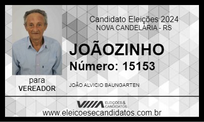 Candidato JOÃOZINHO 2024 - NOVA CANDELÁRIA - Eleições