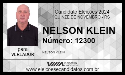 Candidato NELSON KLEIN 2024 - QUINZE DE NOVEMBRO - Eleições