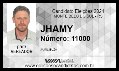 Candidato JHAMY 2024 - MONTE BELO DO SUL - Eleições