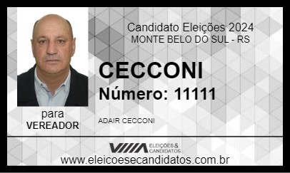 Candidato CECCONI 2024 - MONTE BELO DO SUL - Eleições