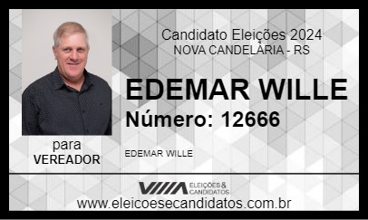 Candidato EDEMAR WILLE 2024 - NOVA CANDELÁRIA - Eleições