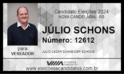 Candidato JÚLIO SCHONS 2024 - NOVA CANDELÁRIA - Eleições