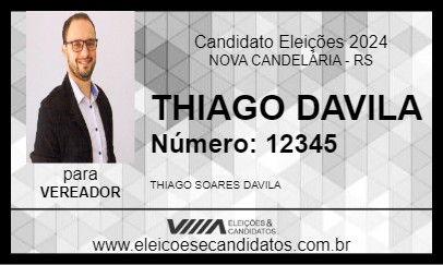 Candidato THIAGO DAVILA 2024 - NOVA CANDELÁRIA - Eleições