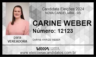 Candidato CARINE WEBER 2024 - NOVA CANDELÁRIA - Eleições