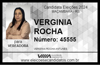 Candidato VERGINIA ROCHA 2024 - MAÇAMBARÁ - Eleições