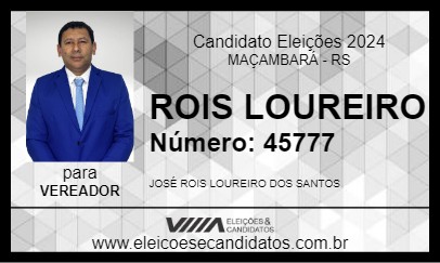 Candidato ROIS LOUREIRO 2024 - MAÇAMBARÁ - Eleições