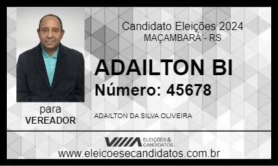 Candidato ADAILTON BI 2024 - MAÇAMBARÁ - Eleições