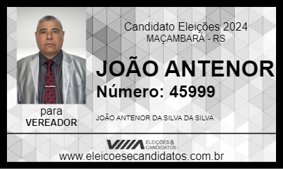 Candidato JOÃO ANTENOR 2024 - MAÇAMBARÁ - Eleições