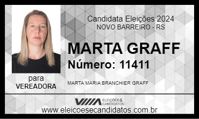 Candidato MARTA GRAFF 2024 - NOVO BARREIRO - Eleições