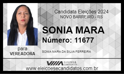 Candidato SONIA MARA 2024 - NOVO BARREIRO - Eleições