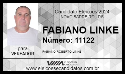 Candidato FABIANO LINKE 2024 - NOVO BARREIRO - Eleições