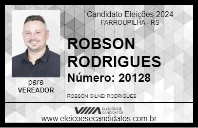 Candidato ROBSON RODRIGUES 2024 - FARROUPILHA - Eleições