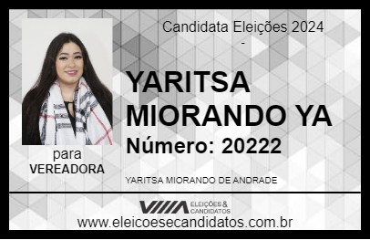 Candidato YARITSA MIORANDO     YA 2024 - FARROUPILHA - Eleições