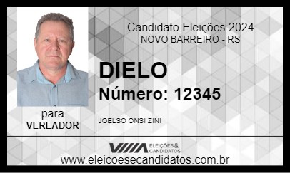 Candidato DIELO 2024 - NOVO BARREIRO - Eleições